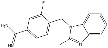  3-fluoro-4-[(2-methyl-1H-benzimidazol-1-yl)methyl]benzenecarboximidamide