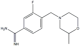 3-fluoro-4-[(2-methylmorpholin-4-yl)methyl]benzenecarboximidamide Structure