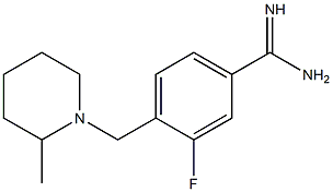 3-fluoro-4-[(2-methylpiperidin-1-yl)methyl]benzenecarboximidamide|