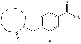 3-fluoro-4-[(2-oxoazocan-1-yl)methyl]benzenecarbothioamide|