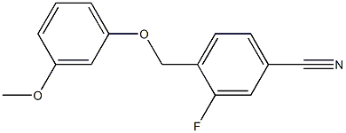  3-fluoro-4-[(3-methoxyphenoxy)methyl]benzonitrile