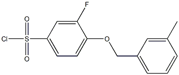 3-fluoro-4-[(3-methylphenyl)methoxy]benzene-1-sulfonyl chloride Structure