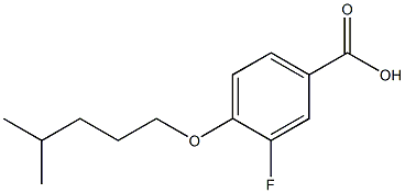 3-fluoro-4-[(4-methylpentyl)oxy]benzoic acid 化学構造式