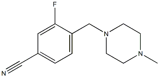 3-fluoro-4-[(4-methylpiperazin-1-yl)methyl]benzonitrile 化学構造式