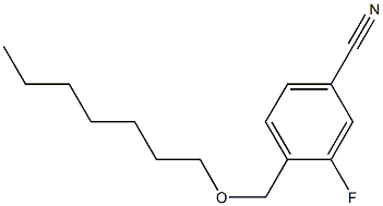 3-fluoro-4-[(heptyloxy)methyl]benzonitrile 化学構造式