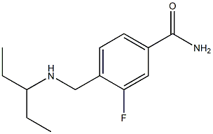 3-fluoro-4-[(pentan-3-ylamino)methyl]benzamide