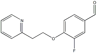 3-fluoro-4-[2-(pyridin-2-yl)ethoxy]benzaldehyde Structure