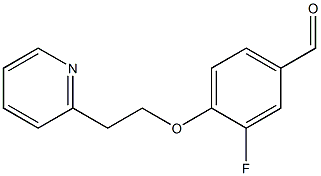 3-fluoro-4-[2-(pyridin-2-yl)ethoxy]benzaldehyde 化学構造式