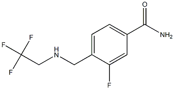 3-fluoro-4-{[(2,2,2-trifluoroethyl)amino]methyl}benzamide 化学構造式