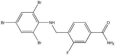 3-fluoro-4-{[(2,4,6-tribromophenyl)amino]methyl}benzamide Structure