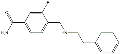 3-fluoro-4-{[(2-phenylethyl)amino]methyl}benzamide,,结构式