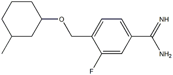 3-fluoro-4-{[(3-methylcyclohexyl)oxy]methyl}benzene-1-carboximidamide 结构式