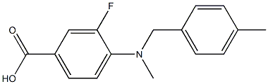 3-fluoro-4-{methyl[(4-methylphenyl)methyl]amino}benzoic acid