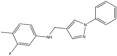 3-fluoro-4-methyl-N-[(1-phenyl-1H-pyrazol-4-yl)methyl]aniline