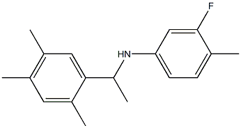 3-fluoro-4-methyl-N-[1-(2,4,5-trimethylphenyl)ethyl]aniline 化学構造式
