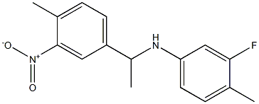  3-fluoro-4-methyl-N-[1-(4-methyl-3-nitrophenyl)ethyl]aniline