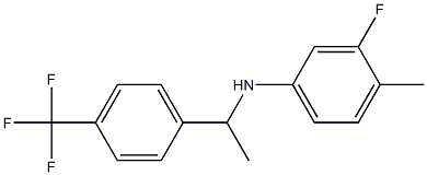 3-fluoro-4-methyl-N-{1-[4-(trifluoromethyl)phenyl]ethyl}aniline Struktur