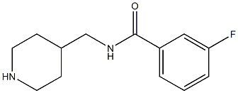 3-fluoro-N-(piperidin-4-ylmethyl)benzamide Structure