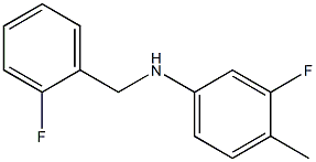 3-fluoro-N-[(2-fluorophenyl)methyl]-4-methylaniline 化学構造式