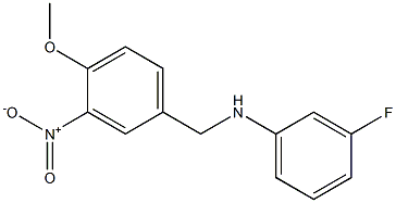 3-fluoro-N-[(4-methoxy-3-nitrophenyl)methyl]aniline