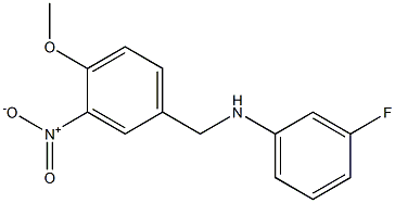  3-fluoro-N-[(4-methoxy-3-nitrophenyl)methyl]aniline