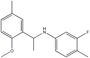 3-fluoro-N-[1-(2-methoxy-5-methylphenyl)ethyl]-4-methylaniline Struktur