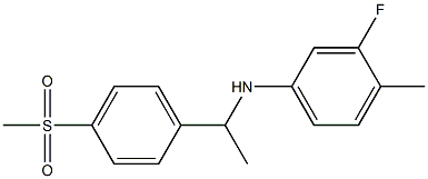 3-fluoro-N-[1-(4-methanesulfonylphenyl)ethyl]-4-methylaniline 化学構造式