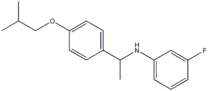 3-fluoro-N-{1-[4-(2-methylpropoxy)phenyl]ethyl}aniline,,结构式