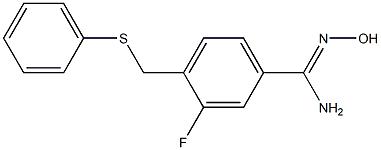3-fluoro-N'-hydroxy-4-[(phenylsulfanyl)methyl]benzene-1-carboximidamide|