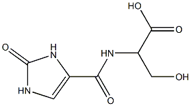 3-hydroxy-2-[(2-oxo-2,3-dihydro-1H-imidazol-4-yl)formamido]propanoic acid Struktur