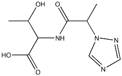 3-hydroxy-2-[2-(1H-1,2,4-triazol-1-yl)propanamido]butanoic acid Structure