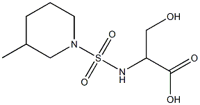 3-hydroxy-2-{[(3-methylpiperidine-1-)sulfonyl]amino}propanoic acid Structure