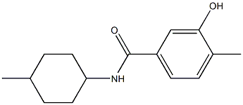 3-hydroxy-4-methyl-N-(4-methylcyclohexyl)benzamide 化学構造式