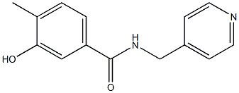 3-hydroxy-4-methyl-N-(pyridin-4-ylmethyl)benzamide 化学構造式