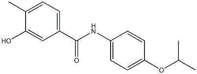3-hydroxy-4-methyl-N-[4-(propan-2-yloxy)phenyl]benzamide 化学構造式