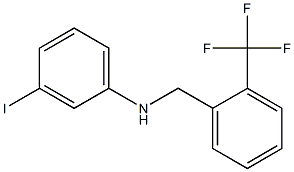 3-iodo-N-{[2-(trifluoromethyl)phenyl]methyl}aniline Structure