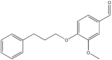 3-methoxy-4-(3-phenylpropoxy)benzaldehyde Struktur
