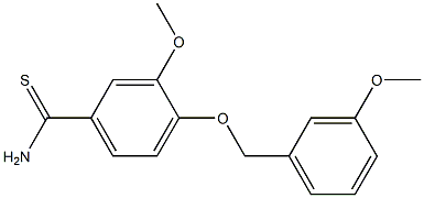 3-methoxy-4-[(3-methoxyphenyl)methoxy]benzene-1-carbothioamide Structure