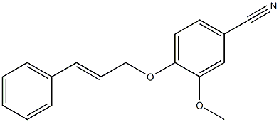 3-methoxy-4-[(3-phenylprop-2-en-1-yl)oxy]benzonitrile Struktur