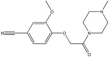 3-methoxy-4-[2-(4-methylpiperazin-1-yl)-2-oxoethoxy]benzonitrile,,结构式