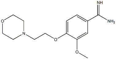 3-methoxy-4-[2-(morpholin-4-yl)ethoxy]benzene-1-carboximidamide,,结构式