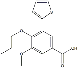 3-methoxy-4-propoxy-5-thien-2-ylbenzoic acid 结构式