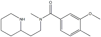 3-methoxy-N,4-dimethyl-N-[2-(piperidin-2-yl)ethyl]benzamide Structure