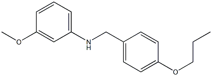 3-methoxy-N-[(4-propoxyphenyl)methyl]aniline,,结构式