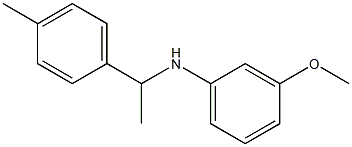 3-methoxy-N-[1-(4-methylphenyl)ethyl]aniline,,结构式