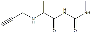 3-methyl-1-[2-(prop-2-yn-1-ylamino)propanoyl]urea,,结构式