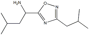 3-methyl-1-[3-(2-methylpropyl)-1,2,4-oxadiazol-5-yl]butan-1-amine,,结构式