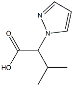 3-methyl-2-(1H-pyrazol-1-yl)butanoic acid Struktur