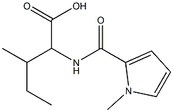 3-methyl-2-[(1-methyl-1H-pyrrol-2-yl)formamido]pentanoic acid,,结构式