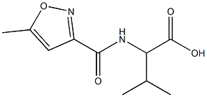 3-methyl-2-[(5-methyl-1,2-oxazol-3-yl)formamido]butanoic acid,,结构式